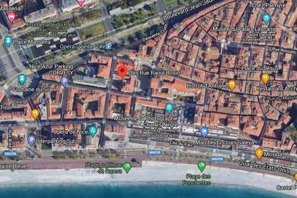 #9 Opera'S Duplex Panoramic Sea View Terrace & Ac 1Min To Beach Nice Eksteriør bilde
