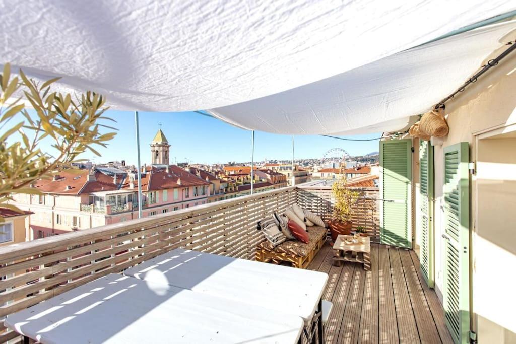 #9 Opera'S Duplex Panoramic Sea View Terrace & Ac 1Min To Beach Nice Eksteriør bilde